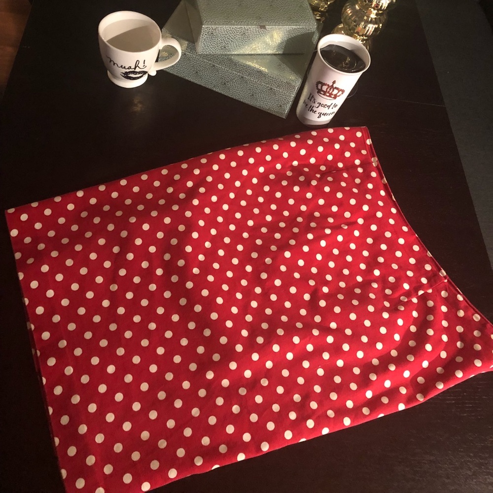 Talbots Red w/white polka dots